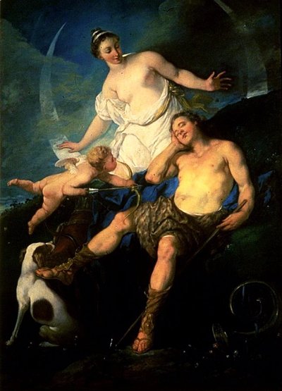  Diana a Endymionn od Michel Francois Dandre-Bardon